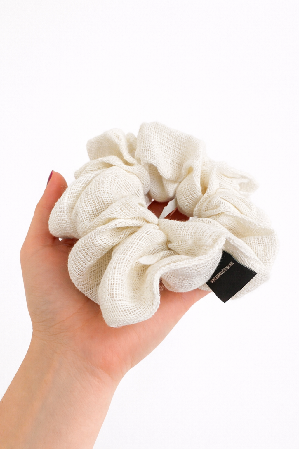 Linen XXL Handmade Hair Scrunchie – Signature Oversized Scrunchie by Amber Sisters