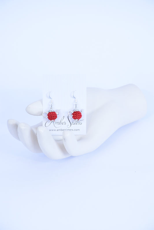 Mini Crochet Teapot Earrings – Handmade Artisan Jewelry by Amber Sisters