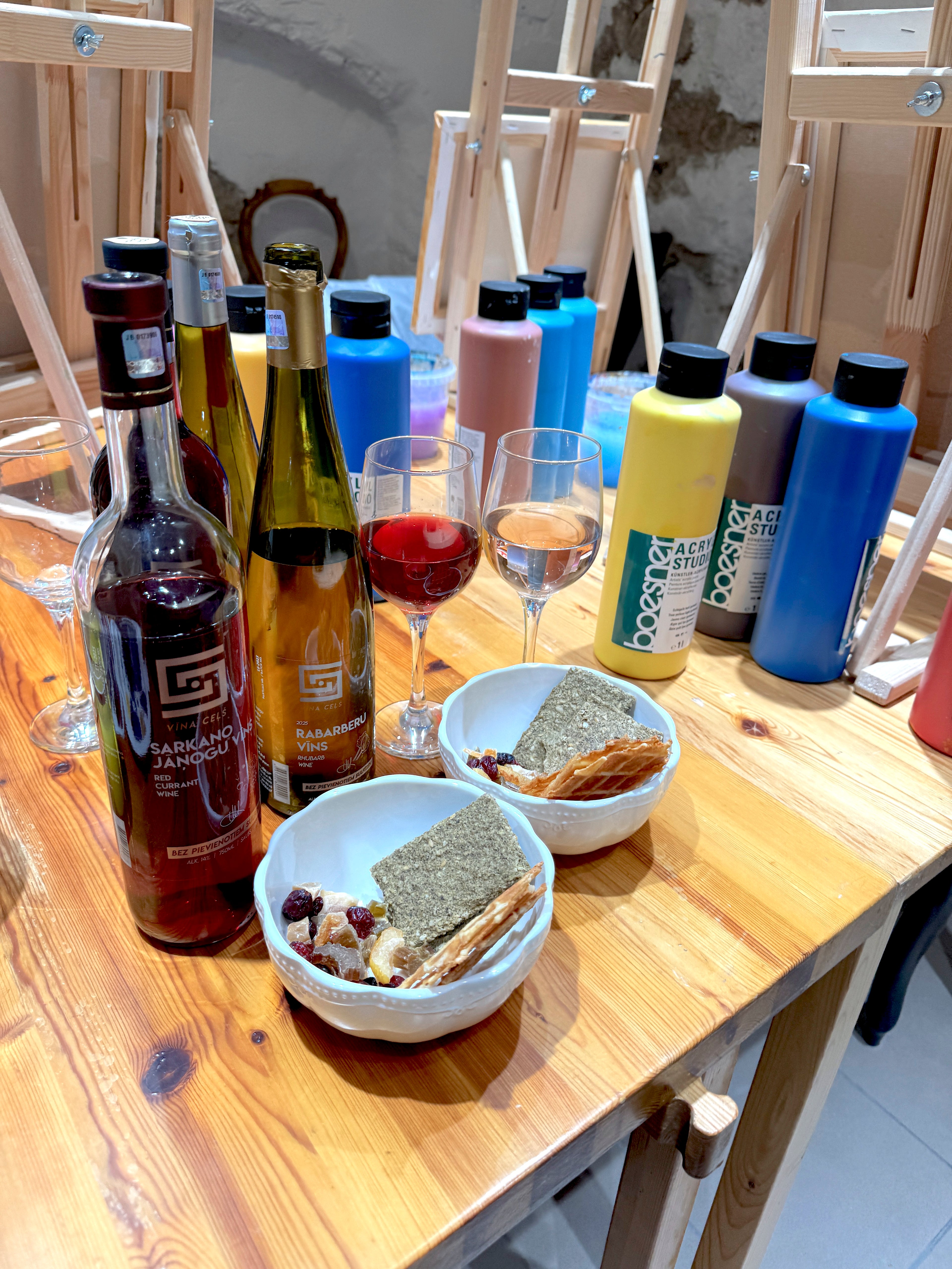 Booking link: Wine & Painting Masterclass in Riga - The Colorful Tastes of Latvia