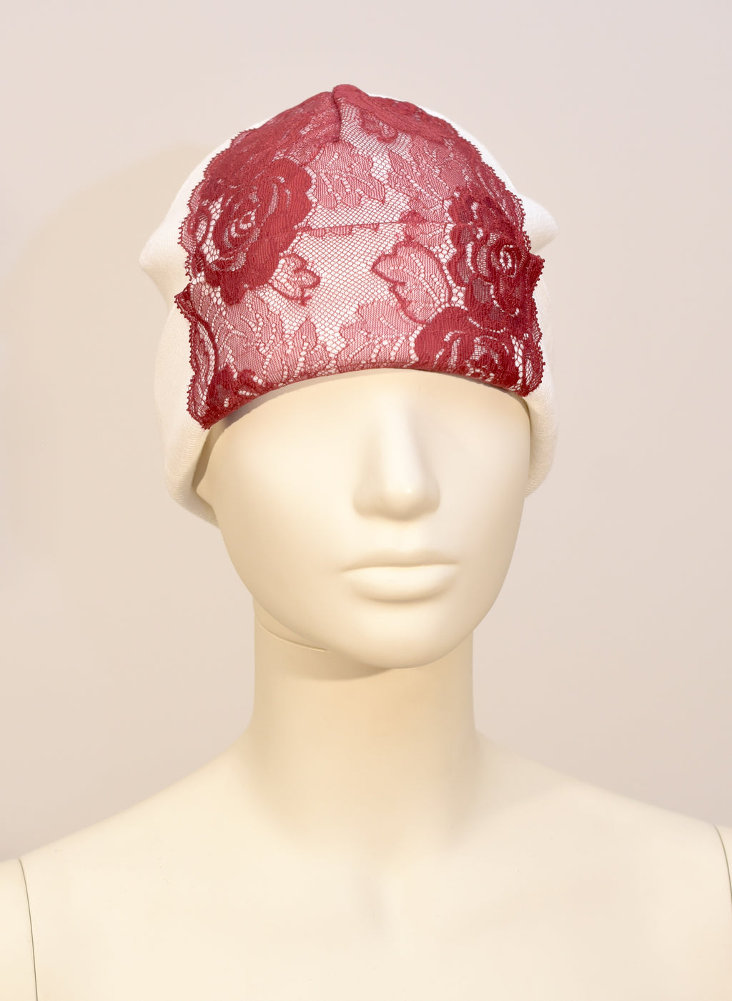 100% Cotton Knit Beanie for Women – Lightweight Handmade Lace Hat, Breathable Double Layer Headwear