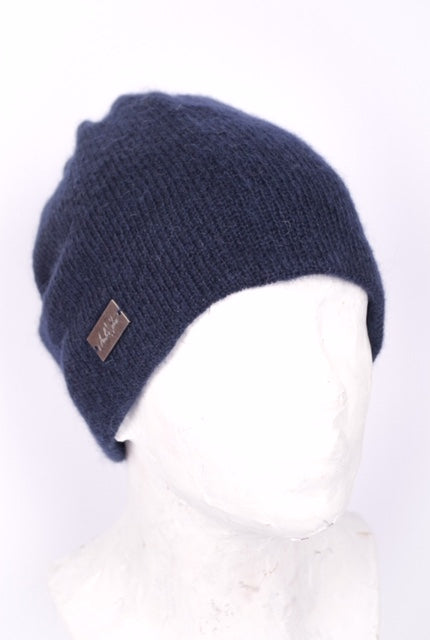 Mohair & Silk Beanie – Double Layer Knit Hat, Soft Warm Unisex Winter Hat