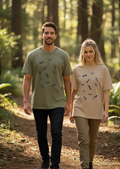 Organic Cotton Unisex T-Shirt Forest Ants with original Design –  Eco Friendly Minimalist Clothing