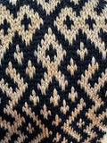 Lielvārde Motif Merino Hat Scarf – 2-in-1 Knit Hat & Scarf with Handmade Pom, Soft Cotton Forehead Lining