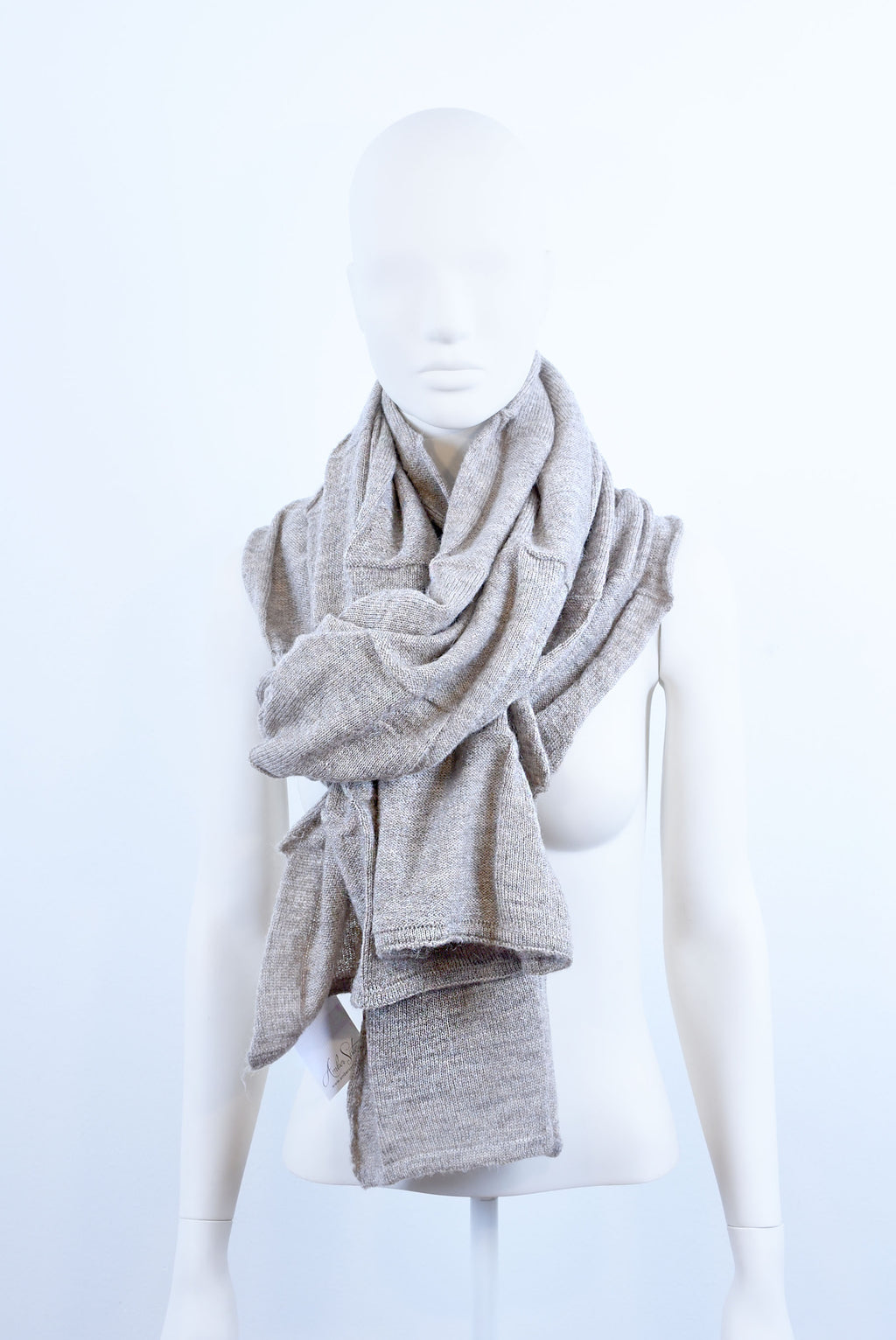 Mohair & Wool Oversized Scarf – Soft Knit Wrap, Warm Lightweight Shawl for Women