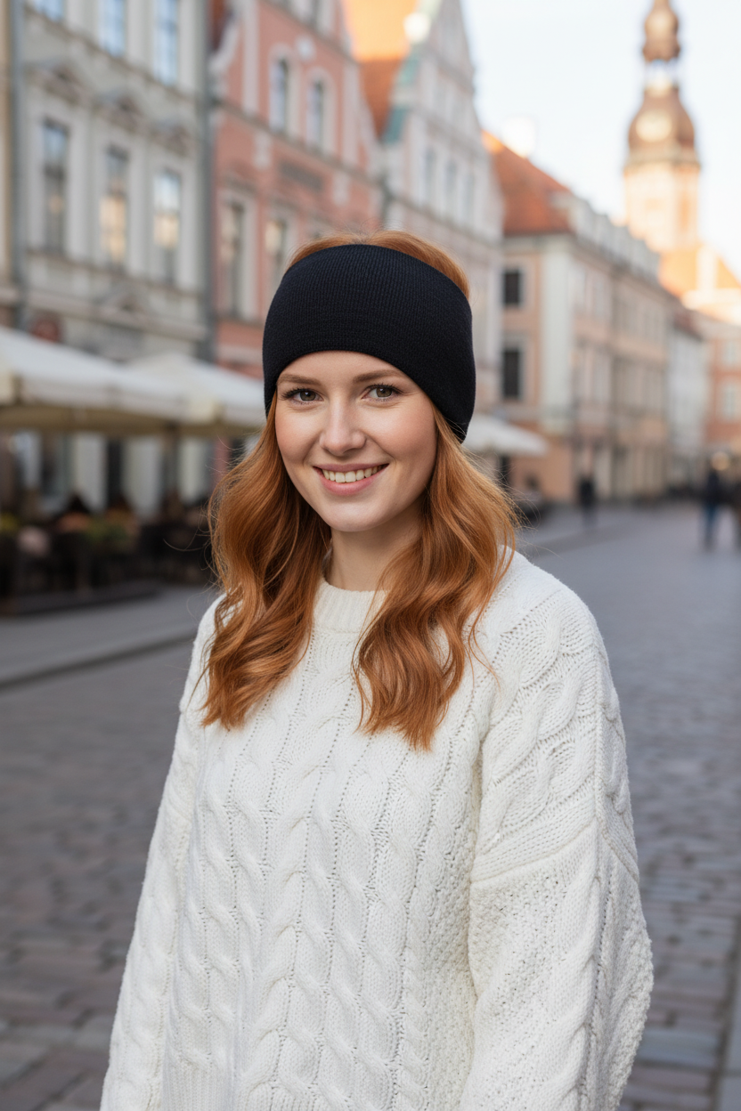 Mohair Wool Knit Headband (M-XL size) – Multifunctional Headband, Scarf from Amber Sisters