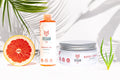 Shower Gel + Body Cream – Grapefruit Scent | Relaxing Natural Body Care made in Latvia