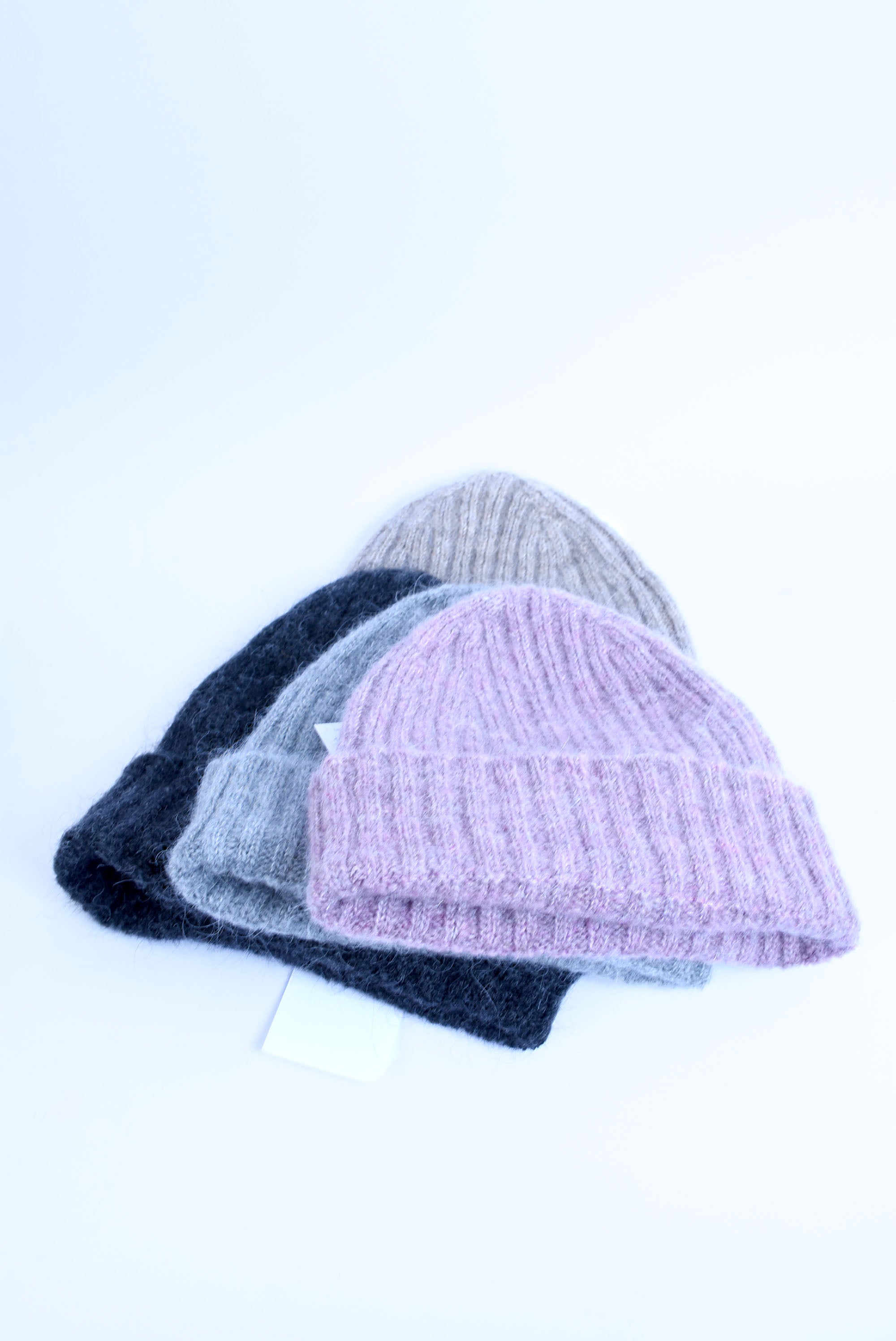 Mohair & Wool Beanie for Women – Soft Warm Knitted Winter Hat, Handmade Cozy Hat
