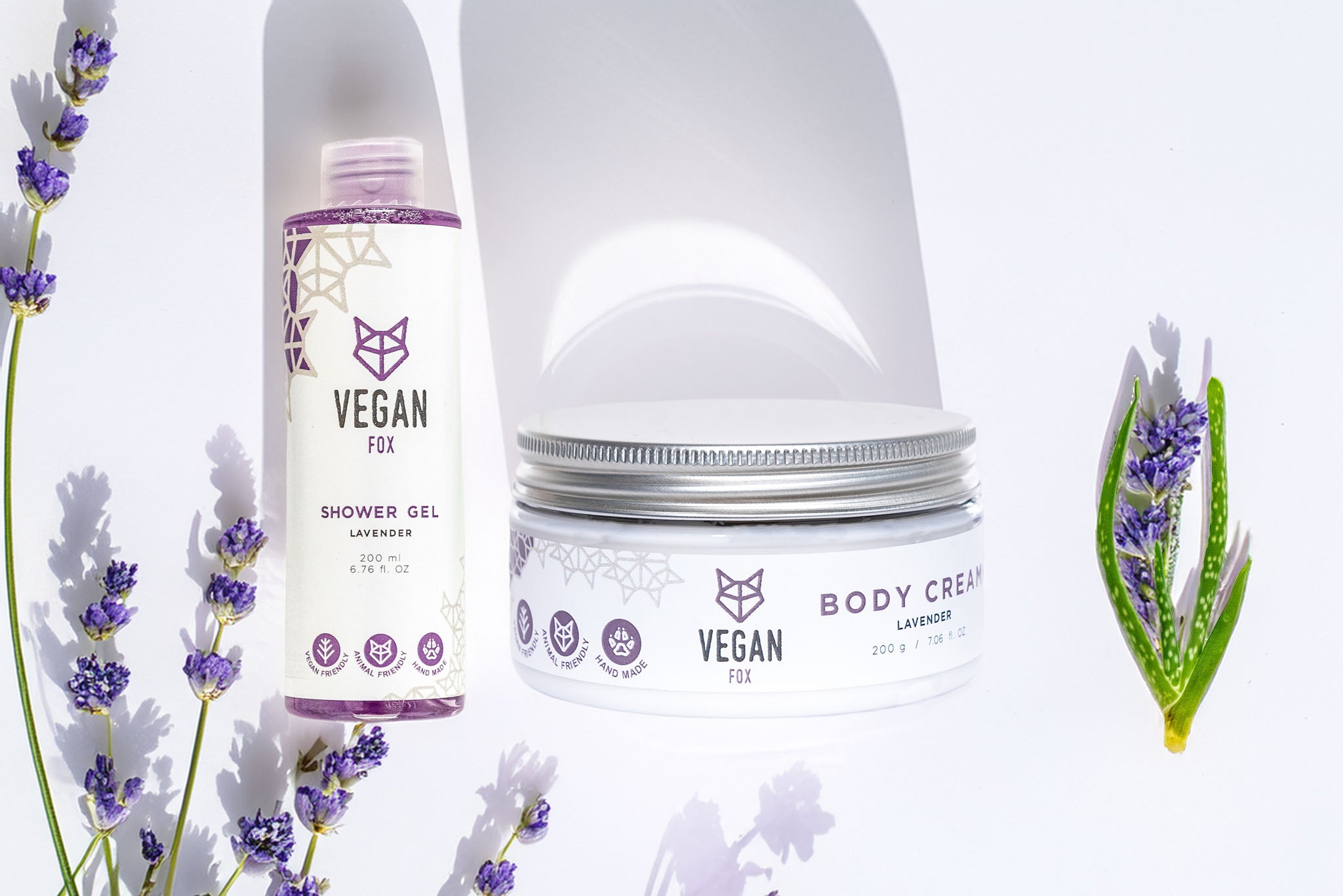 Shower Gel + Body Cream – Lavender Scent | Relaxing Natural Body Care made in Latvia