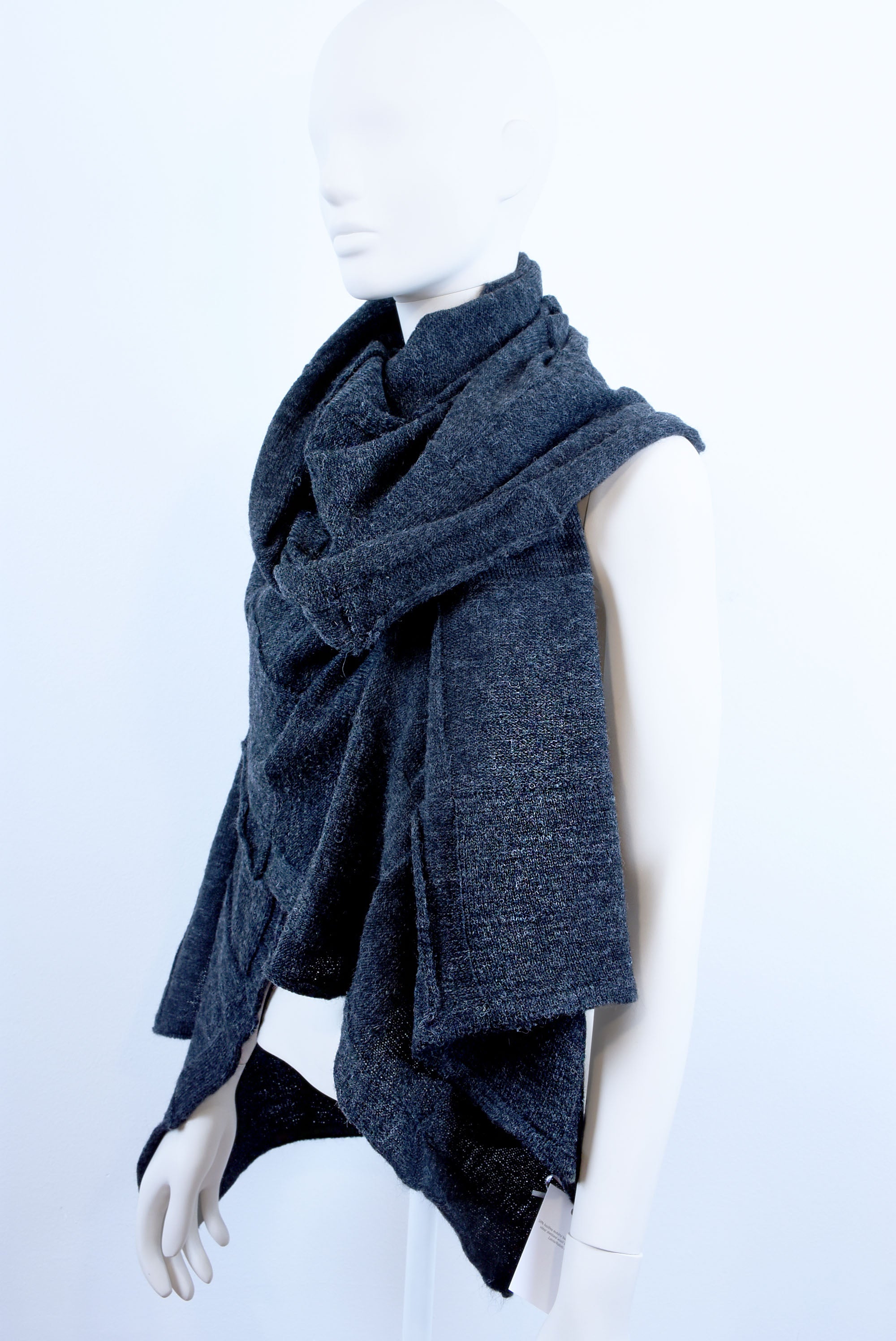 Mohair & Wool Oversized Scarf – Soft Knit Wrap, Warm Lightweight Shawl for Women