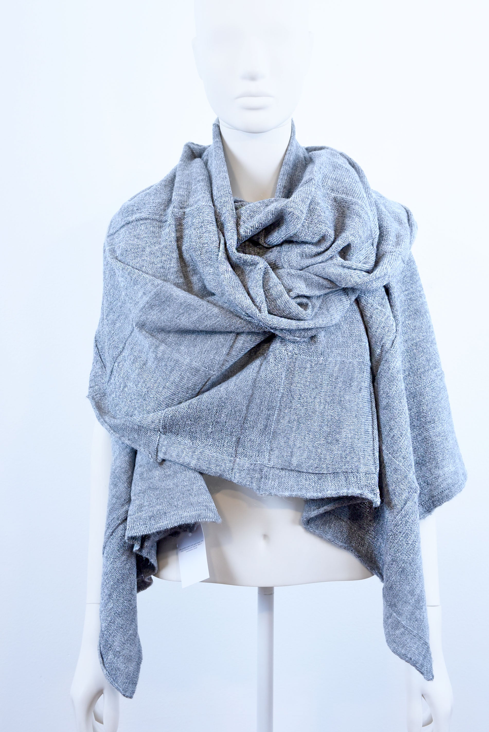 Mohair & Wool Oversized Scarf – Soft Knit Wrap, Warm Lightweight Shawl for Women