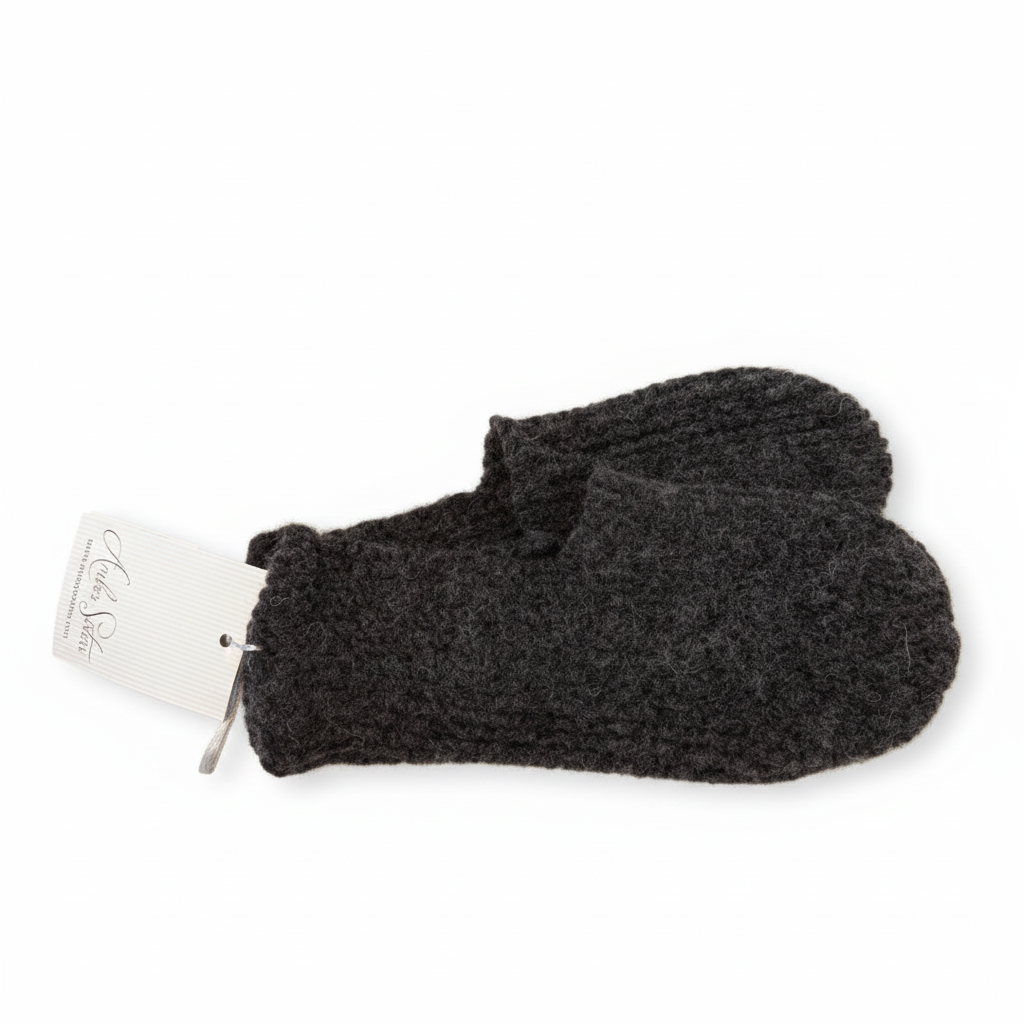 MEDIUM Wool Slipper Socks – Handmade 100% Wool Cozy Socks, Warm Soft Home Socks